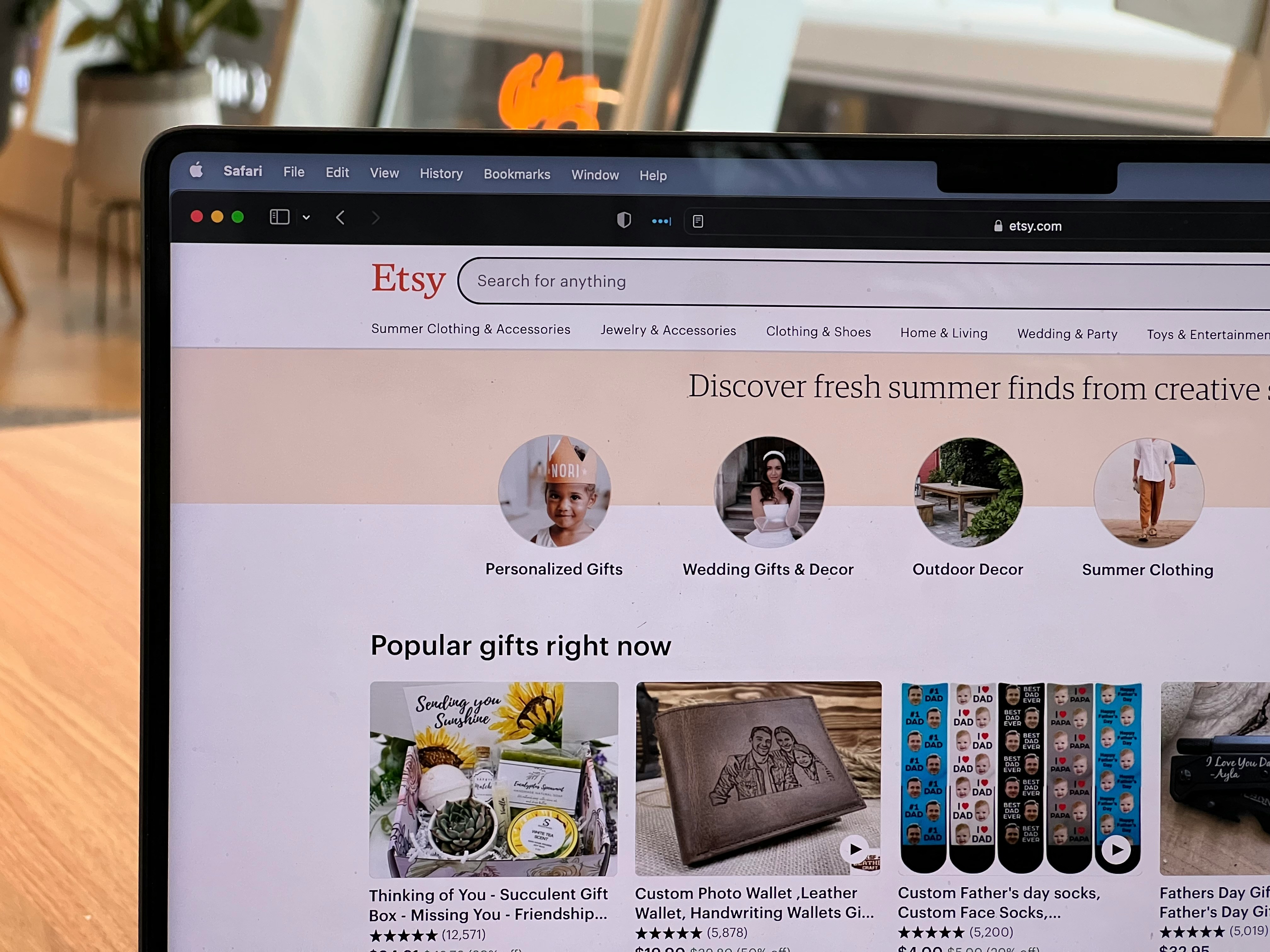etsy opened on a laptop - How To Write Etsy Descriptions