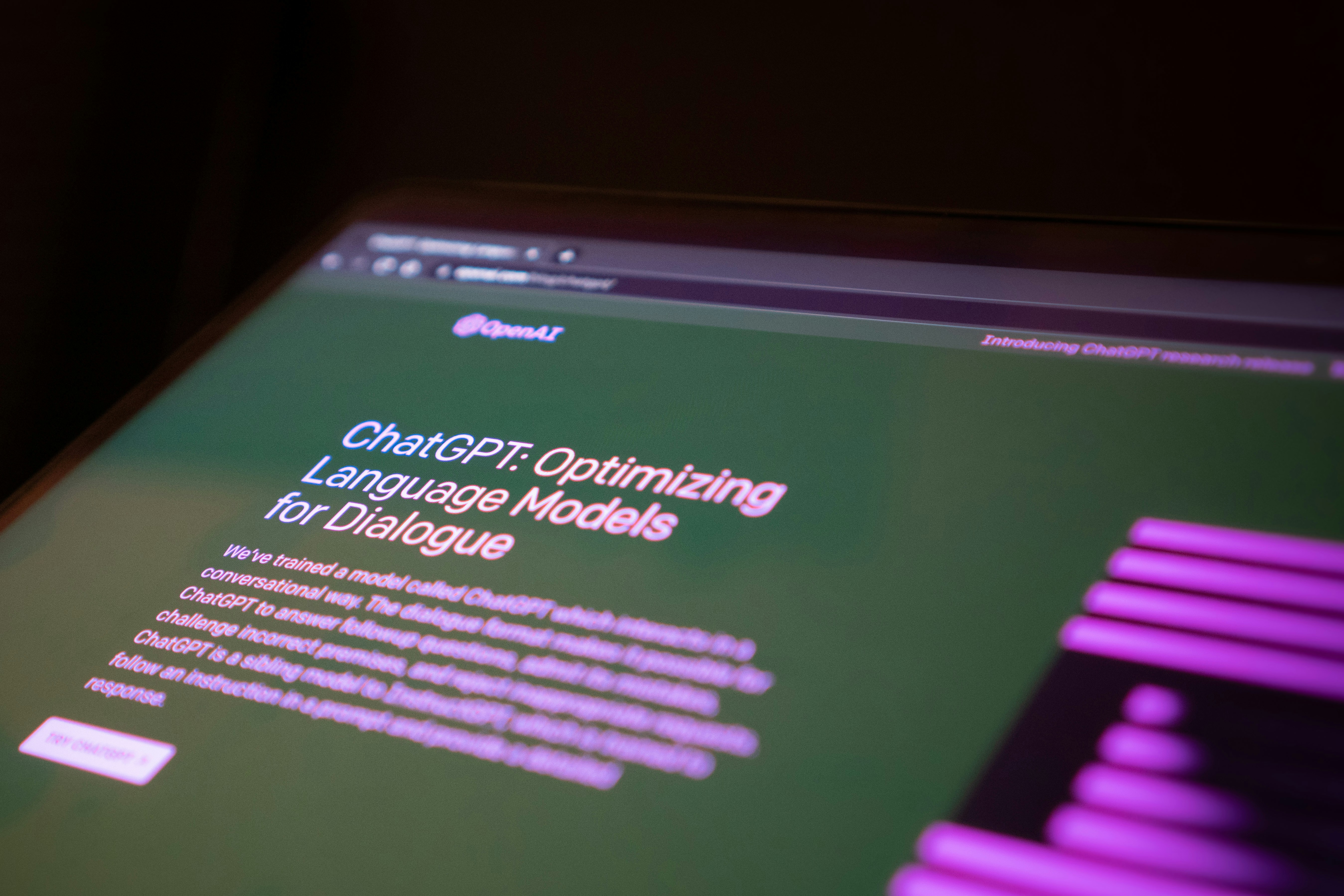 low angle view of chatgpt dashboard - email prompts 