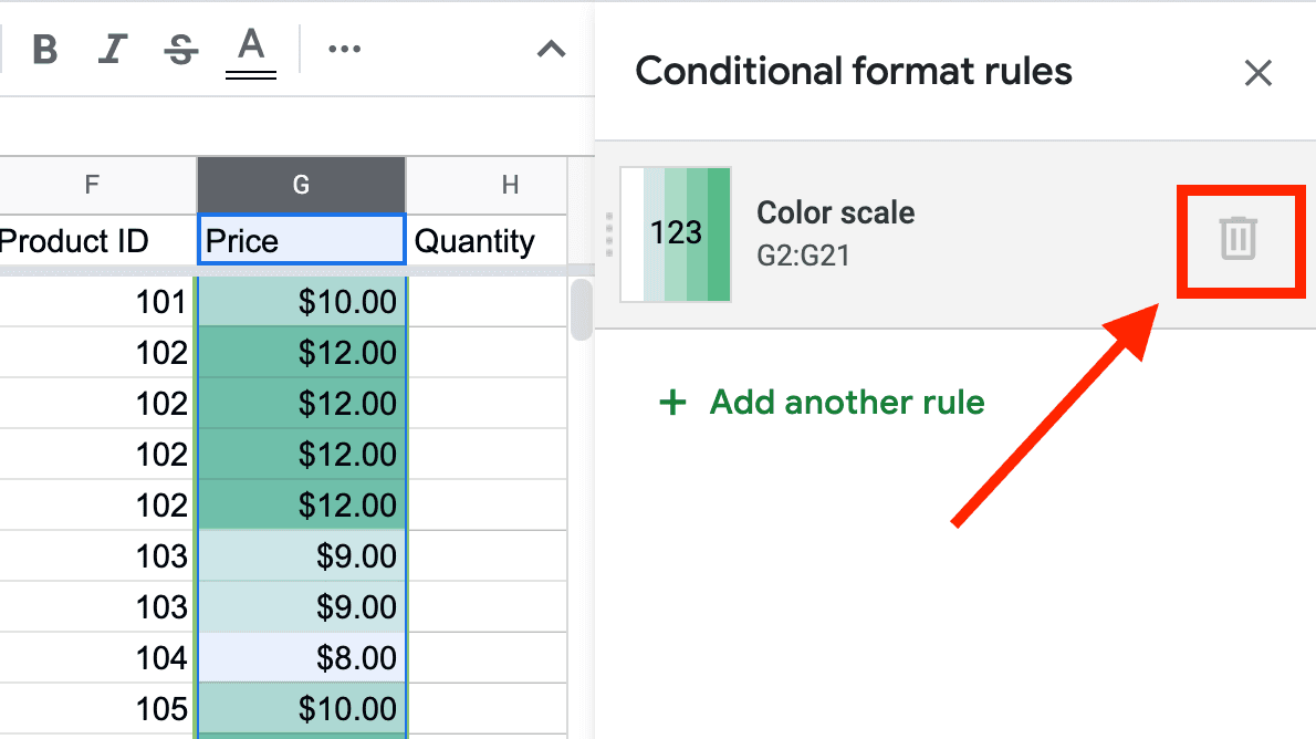 Guide on How to Remove Conditional Formatting in Google Sheets